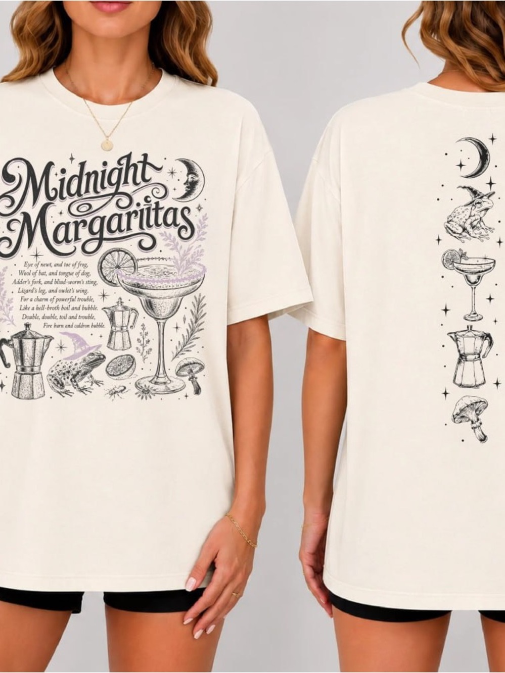 Women’s Cream 'Midnight Margaritas' Graphic Tee